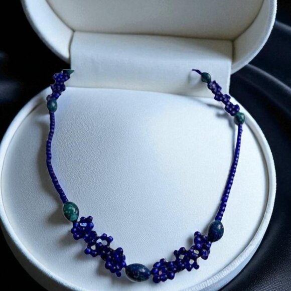 LaviguerDesigns Beaded Garland Rope Choker Necklace - Picture 1 of 3